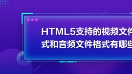 HTML5支持的視頻文件格式和音頻文件格式有哪些？