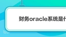 財務oracle系統是什么