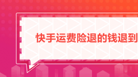 快手運(yùn)費(fèi)險(xiǎn)退的錢(qián)退到哪里